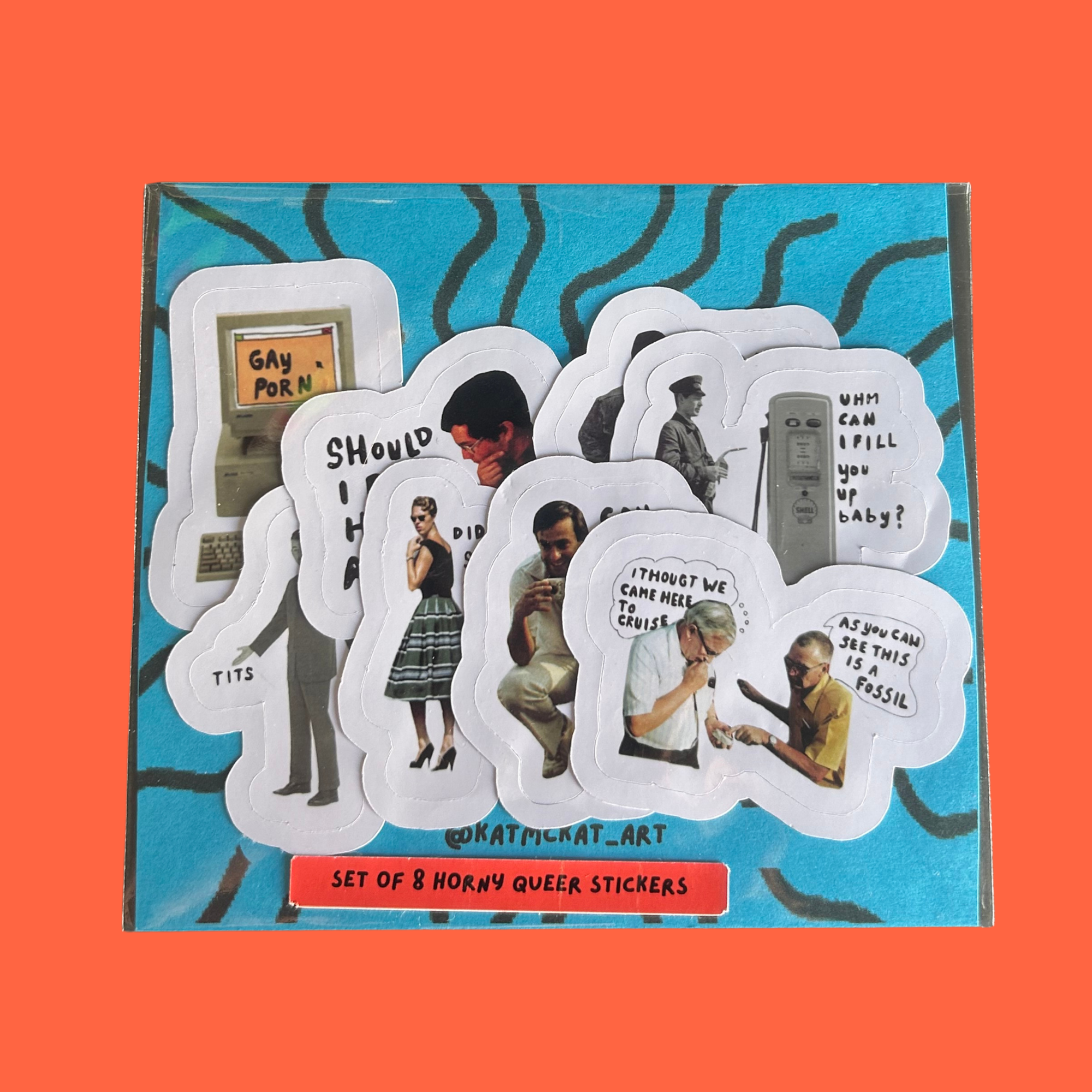 Set of 8 queer stickers