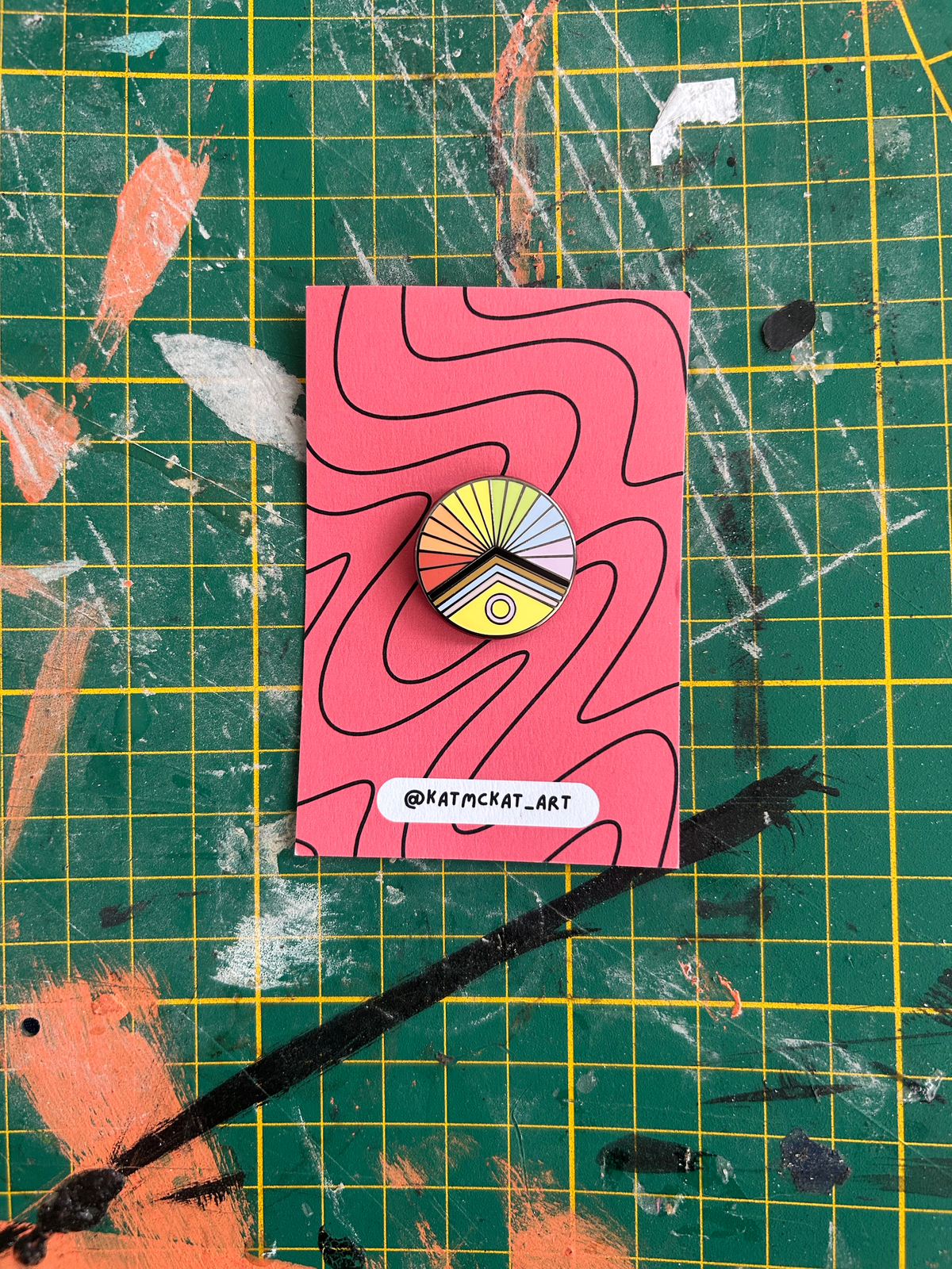 Queer progressive flag enamel pin