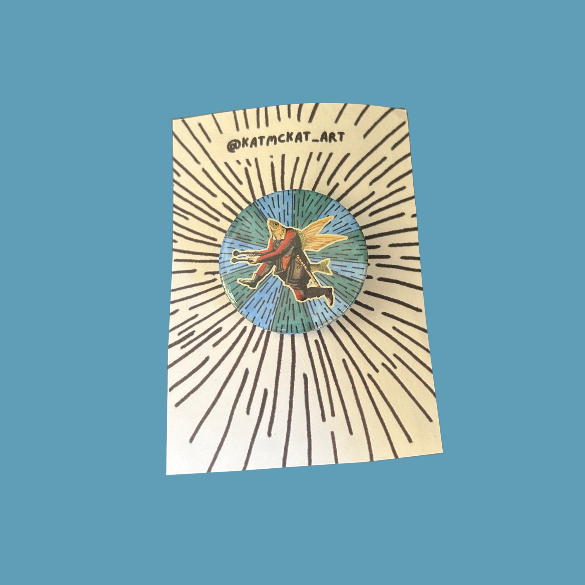 Godless - fish - button