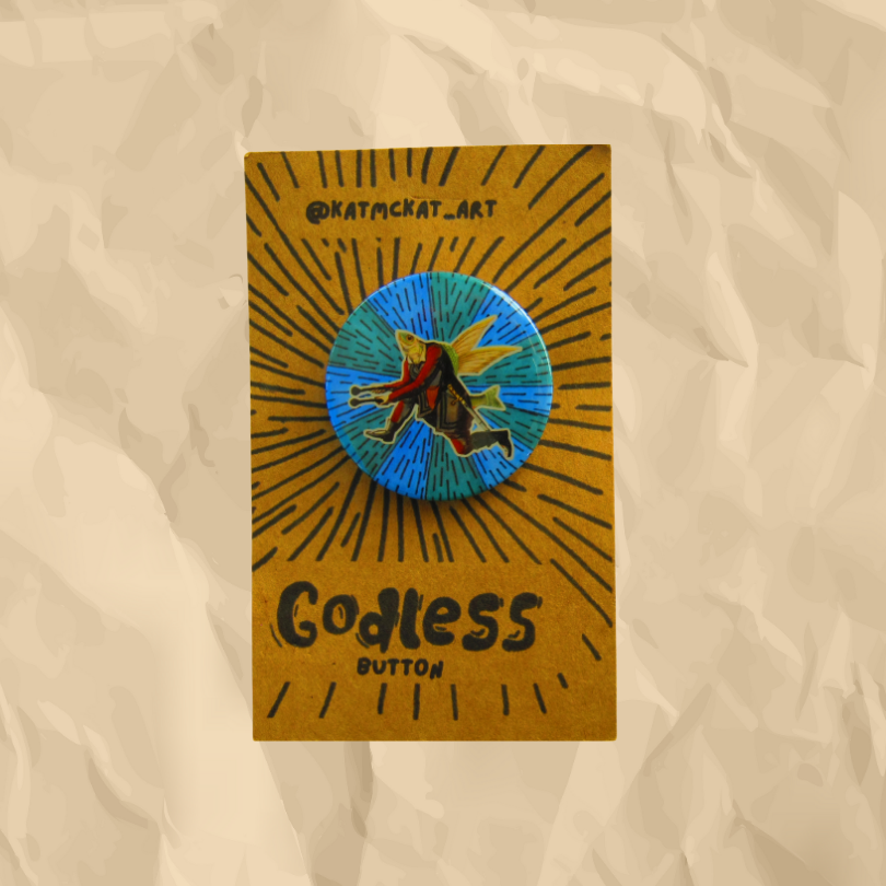 Godless - Button - Fish